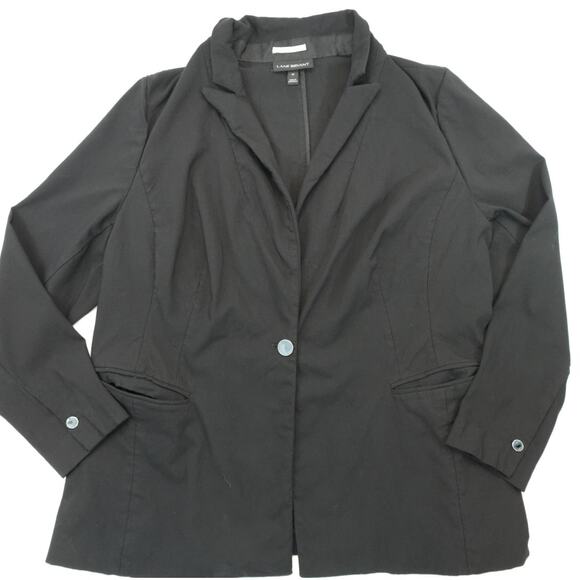 Lane Bryant Black One Button The Bryant Blazer - Picture 1 of 8